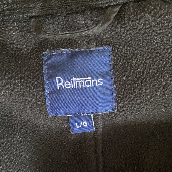 Black Reitmans hooded jacket with fleece lining size large - Picture 8 of 10